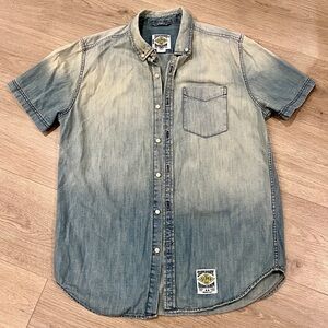 Superdry Men’s Denim Short Sleeve Button Down Shirt